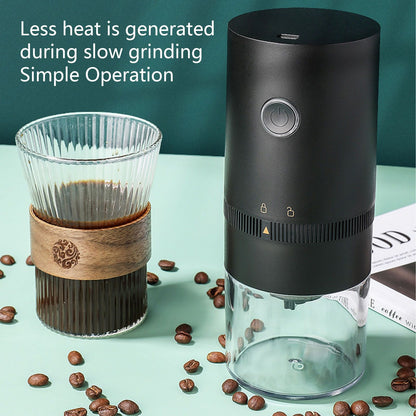 Electric Coffee Grinder USB Charging Black Simple Operation Coffee Bean Grinder for Home Camping Travel 3.7V V1294-YM0523-3118220071011