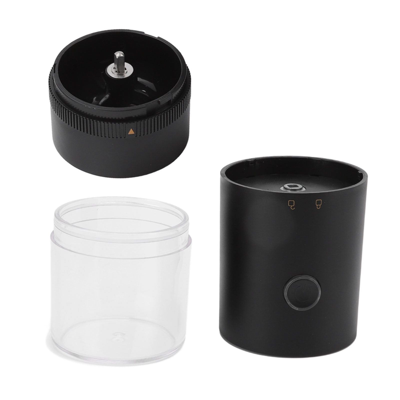 Electric Coffee Grinder USB Charging Black Simple Operation Coffee Bean Grinder for Home Camping Travel 3.7V V1294-YM0523-3118220071011