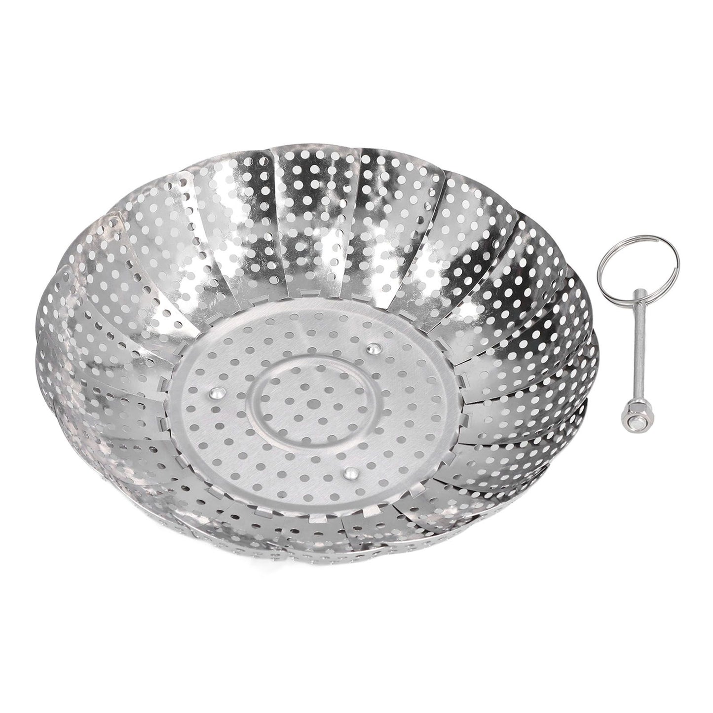 Steaming Plate Detachable Handle Design Retractable Stainless Steel Corrosion Resistant Food Steaming Tray V1294-YM0523-3118220073611