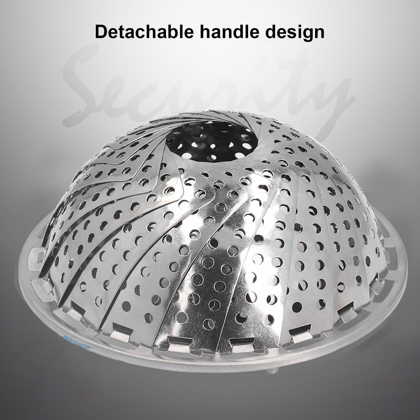 Steaming Plate Detachable Handle Design Retractable Stainless Steel Corrosion Resistant Food Steaming Tray V1294-YM0523-3118220073611