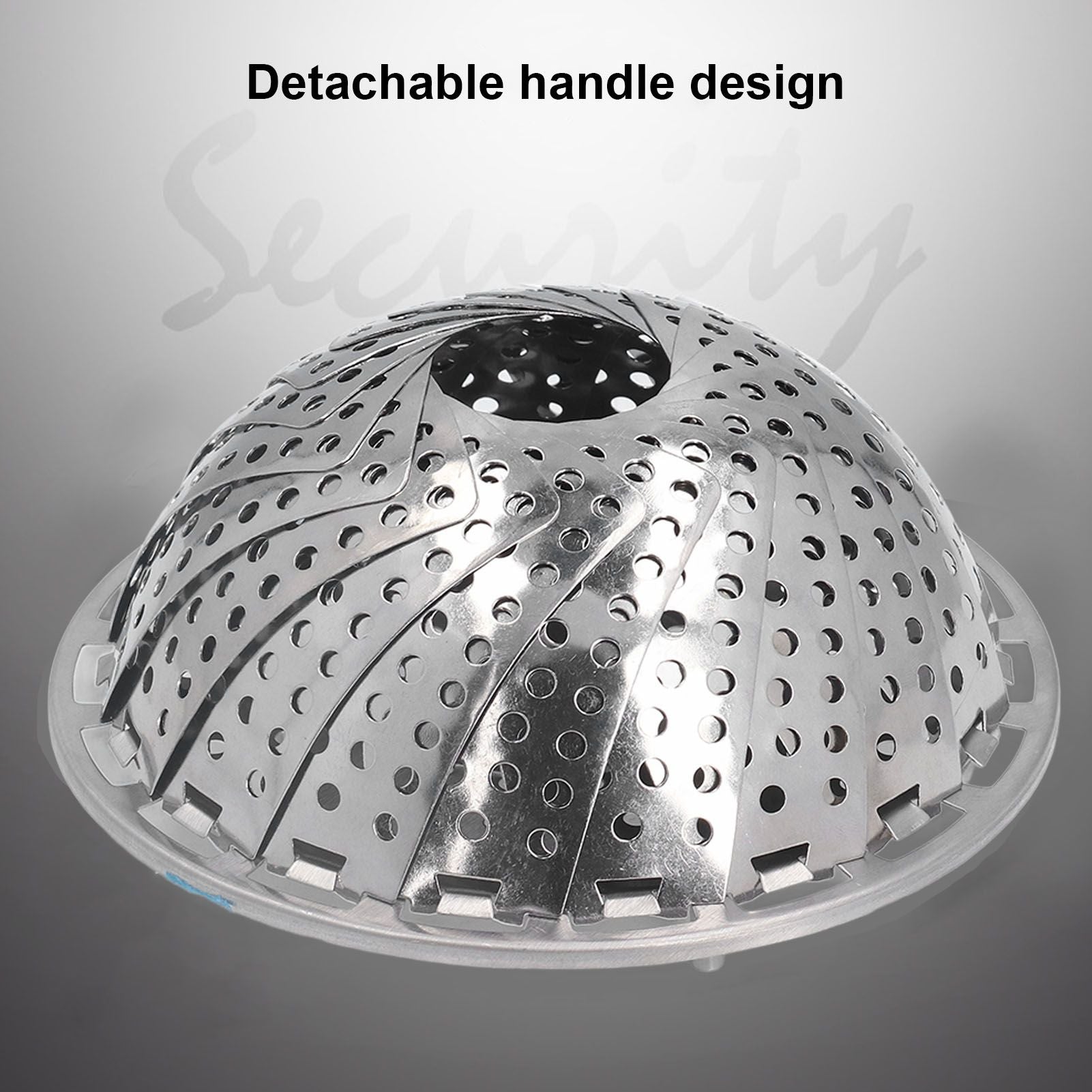 Steaming Plate Detachable Handle Design Retractable Stainless Steel Corrosion Resistant Food Steaming Tray V1294-YM0523-3118220073611
