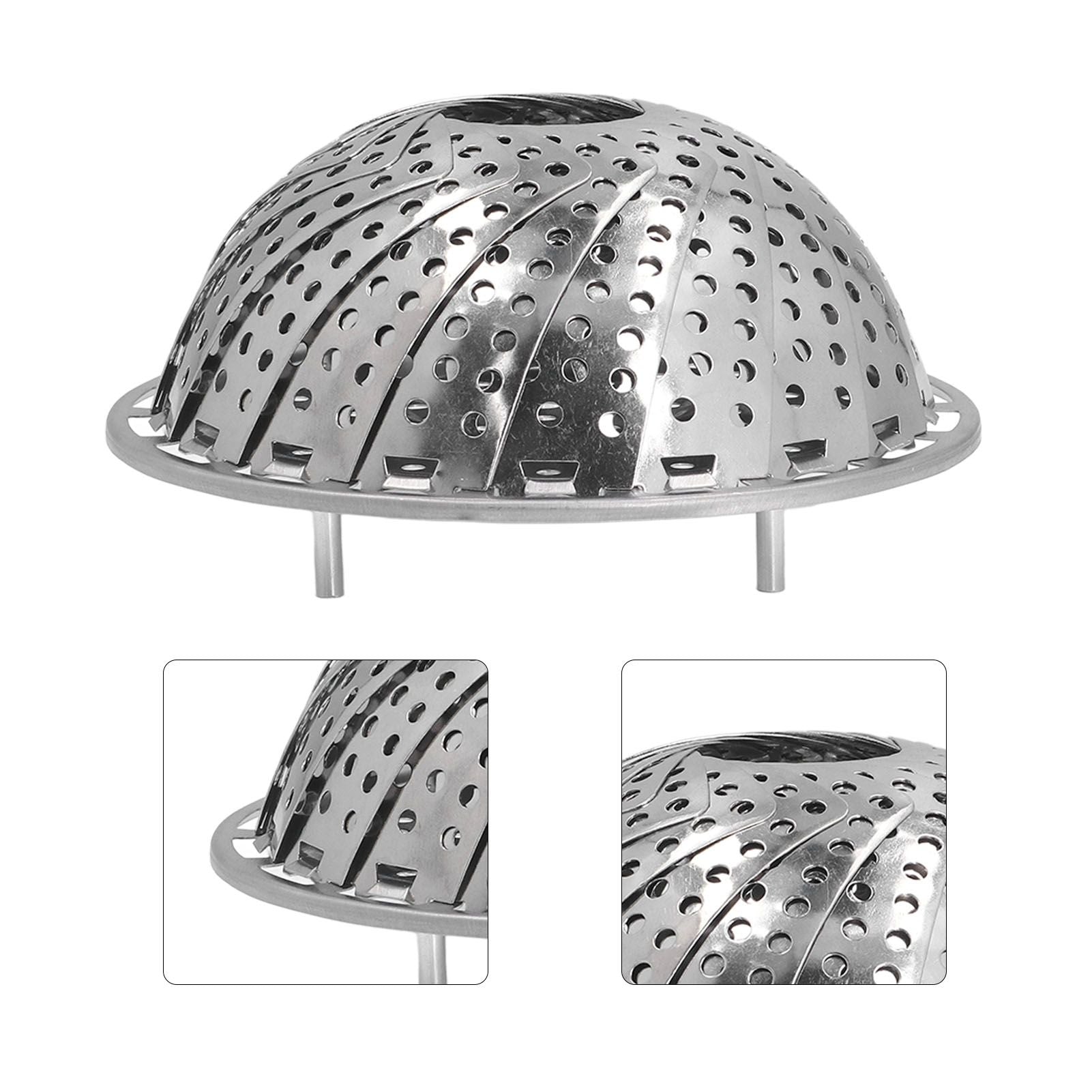 Steaming Plate Detachable Handle Design Retractable Stainless Steel Corrosion Resistant Food Steaming Tray V1294-YM0523-3118220073611