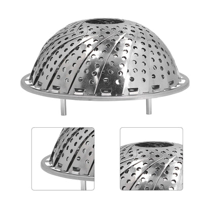 Steaming Plate Detachable Handle Design Retractable Stainless Steel Corrosion Resistant Food Steaming Tray V1294-YM0523-3118220073611
