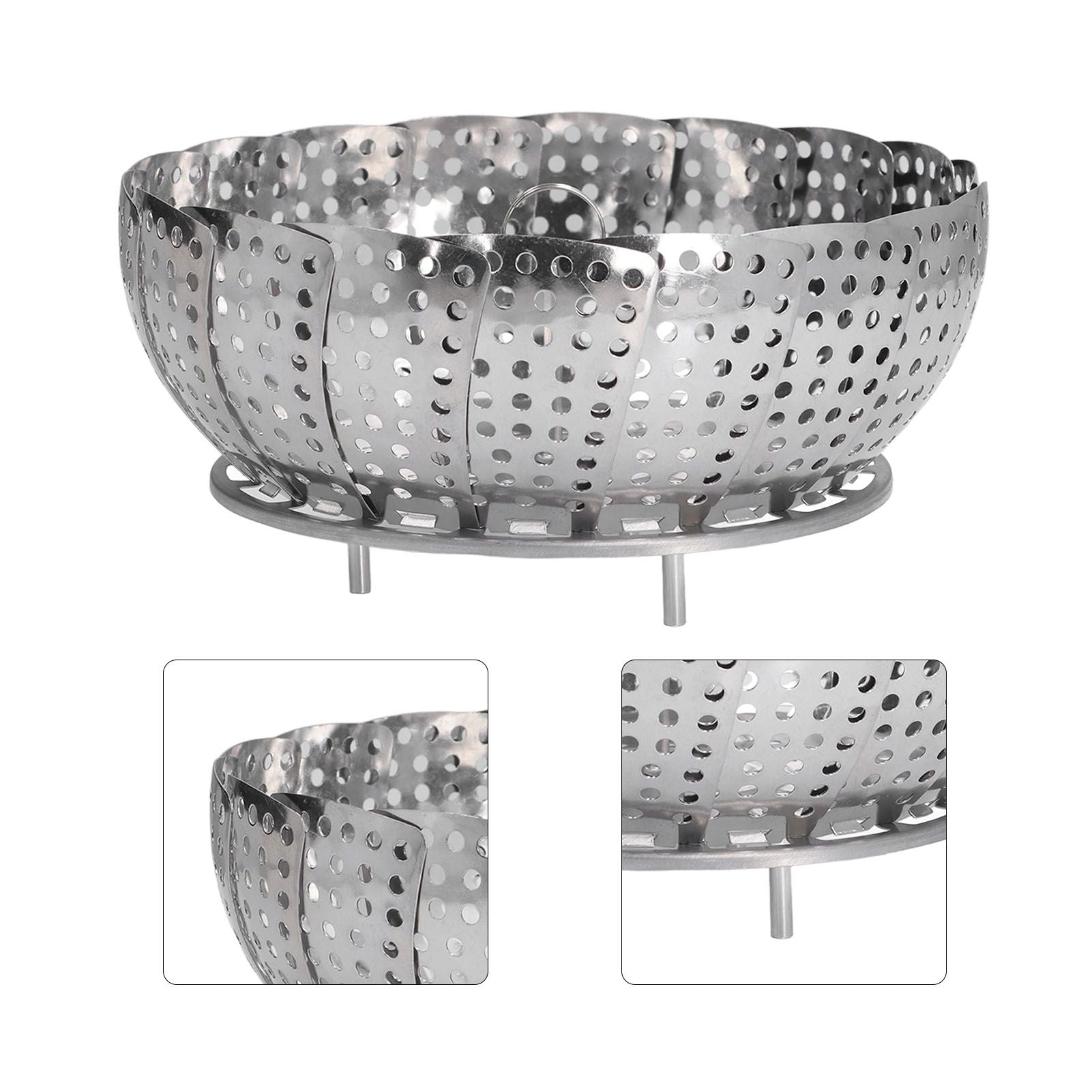 Steaming Plate Detachable Handle Design Retractable Stainless Steel Corrosion Resistant Food Steaming Tray V1294-YM0523-3118220073611