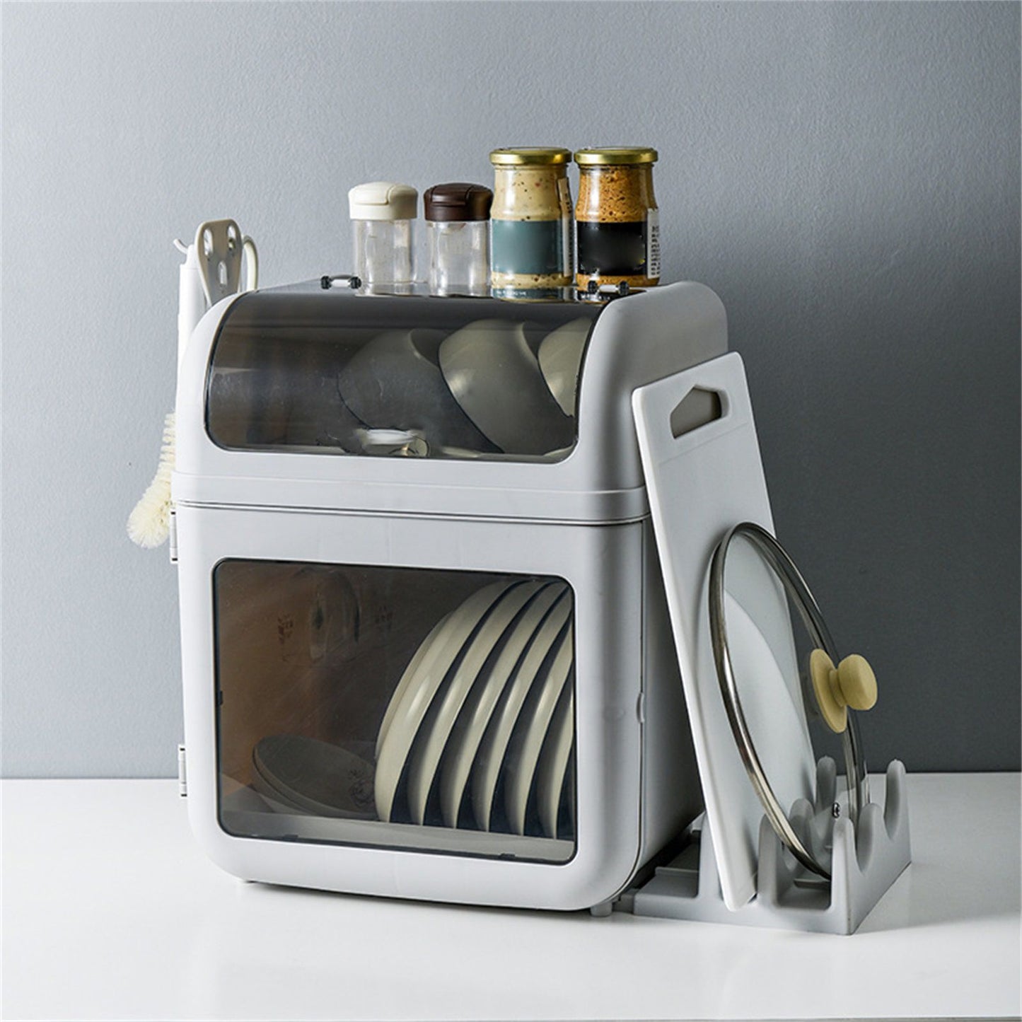 Dish Storage Box Tableware Dishes Bowl Storage Shelf Chopsticks Storage Cabinet for Home V1294-YM0523-3118220073711