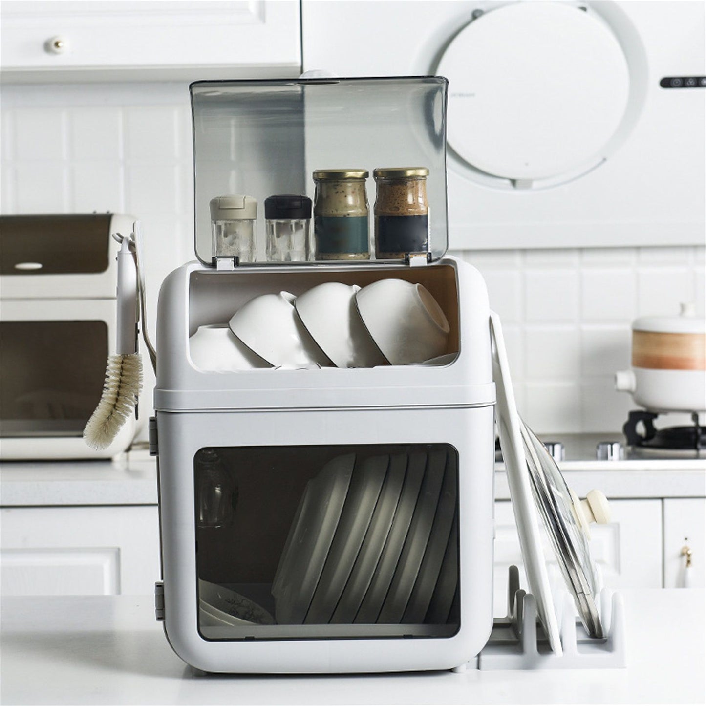 Dish Storage Box Tableware Dishes Bowl Storage Shelf Chopsticks Storage Cabinet for Home V1294-YM0523-3118220073711