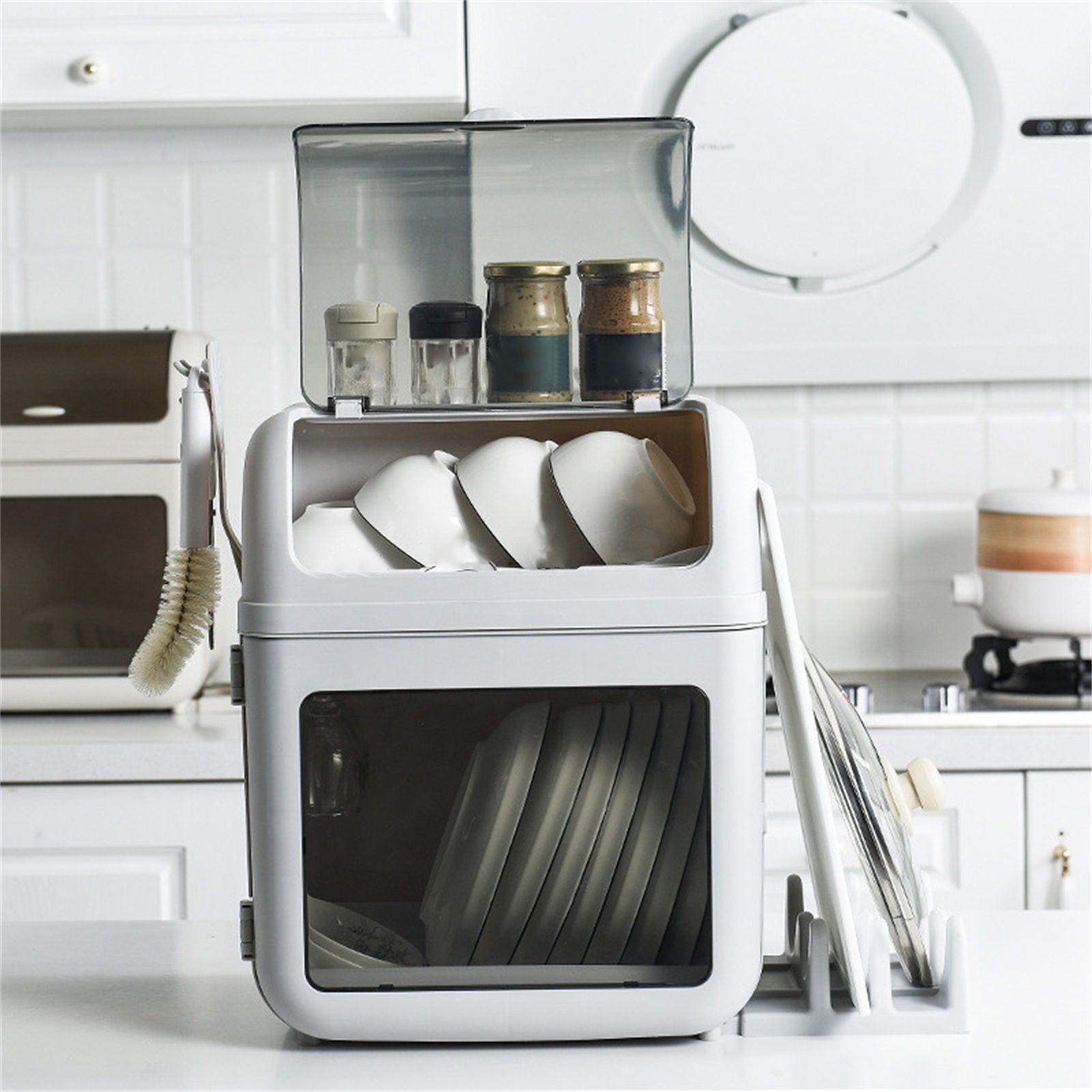 Dish Storage Box Tableware Dishes Bowl Storage Shelf Chopsticks Storage Cabinet for Home V1294-YM0523-3118220073711