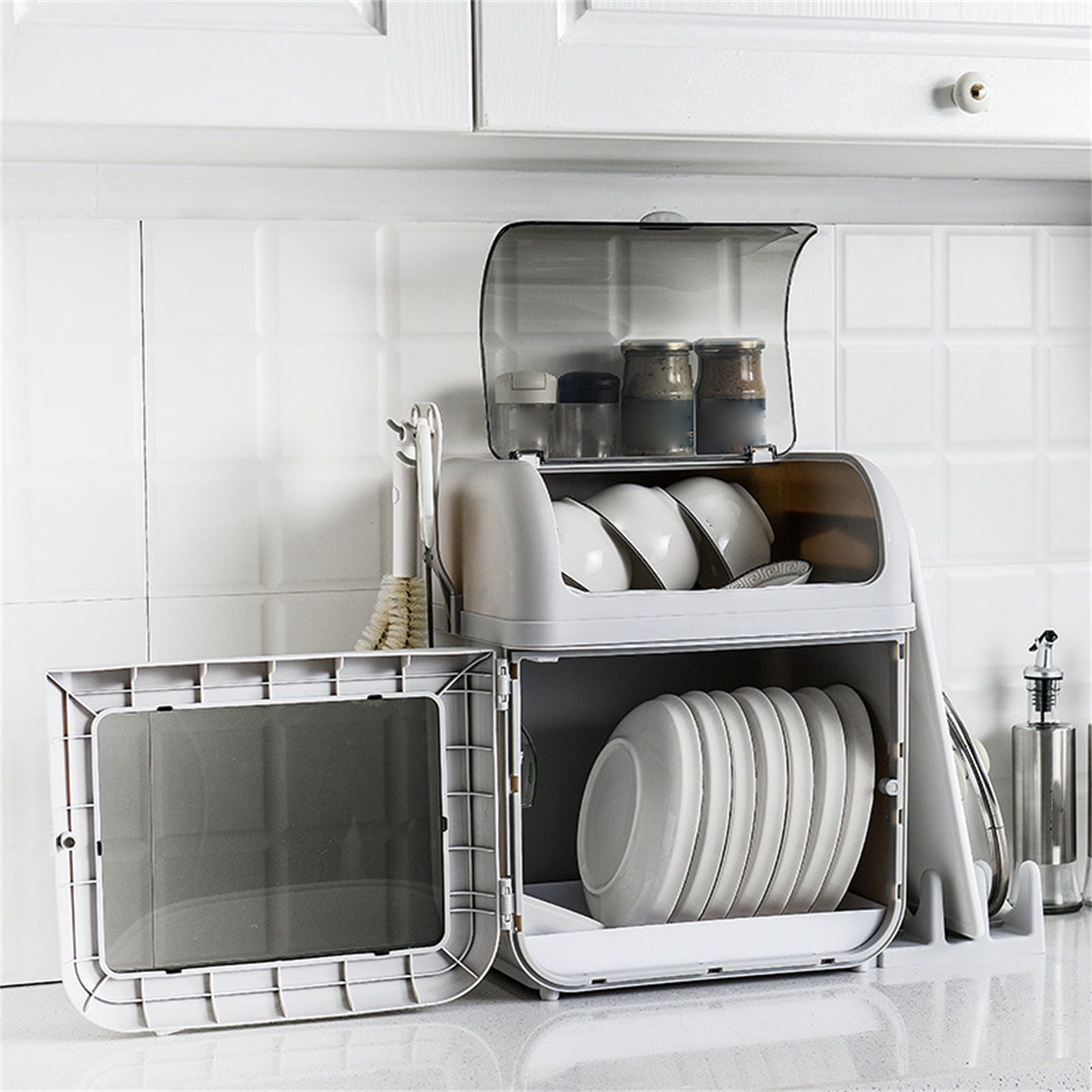 Dish Storage Box Tableware Dishes Bowl Storage Shelf Chopsticks Storage Cabinet for Home V1294-YM0523-3118220073711