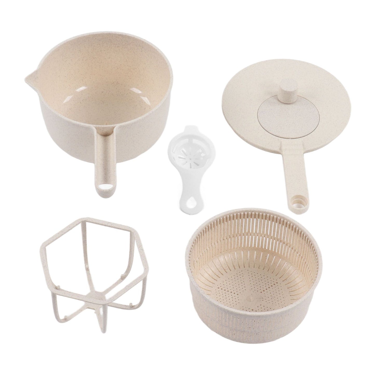 Small Salad Spinner BPA Free Multipurpose Vegetable Washer with Handle and Drain Basket for Home Kitchen V1294-YM0523-3118220074611