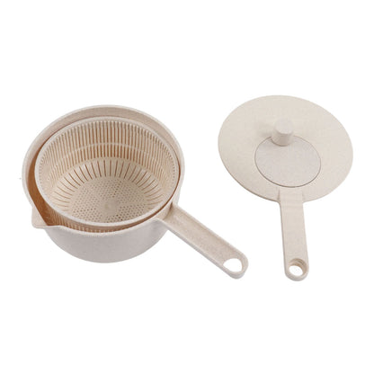 Small Salad Spinner BPA Free Multipurpose Vegetable Washer with Handle and Drain Basket for Home Kitchen V1294-YM0523-3118220074611