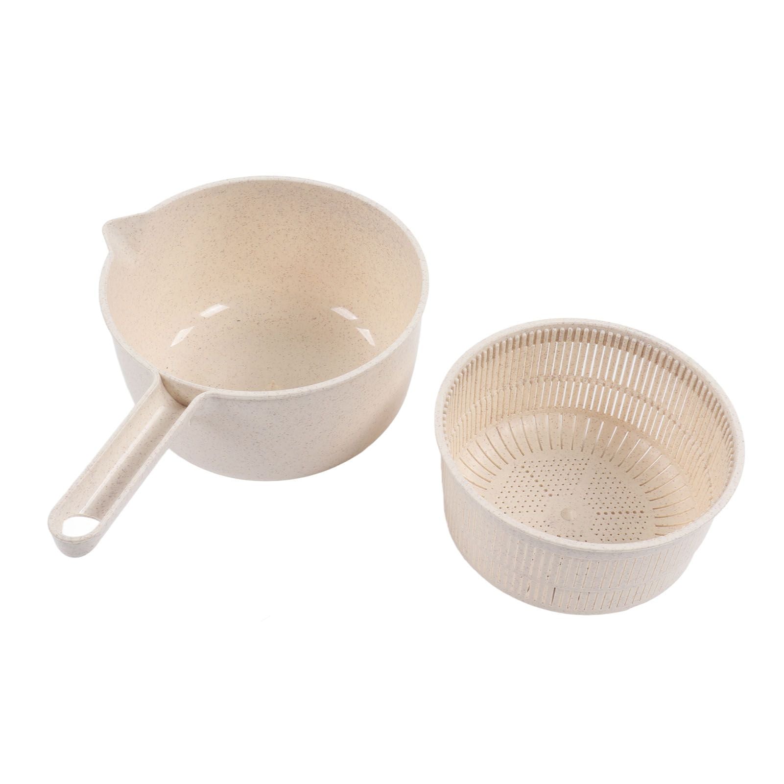 Small Salad Spinner BPA Free Multipurpose Vegetable Washer with Handle and Drain Basket for Home Kitchen V1294-YM0523-3118220074611