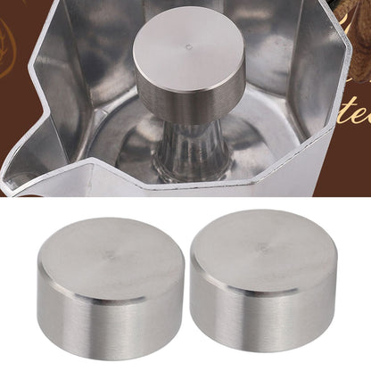 2Pcs Moka Coffee Pot Splashing Proof Cover Anti Rust Stainless Steel Splash Cap Accessory V1294-YM0523-3118220074911