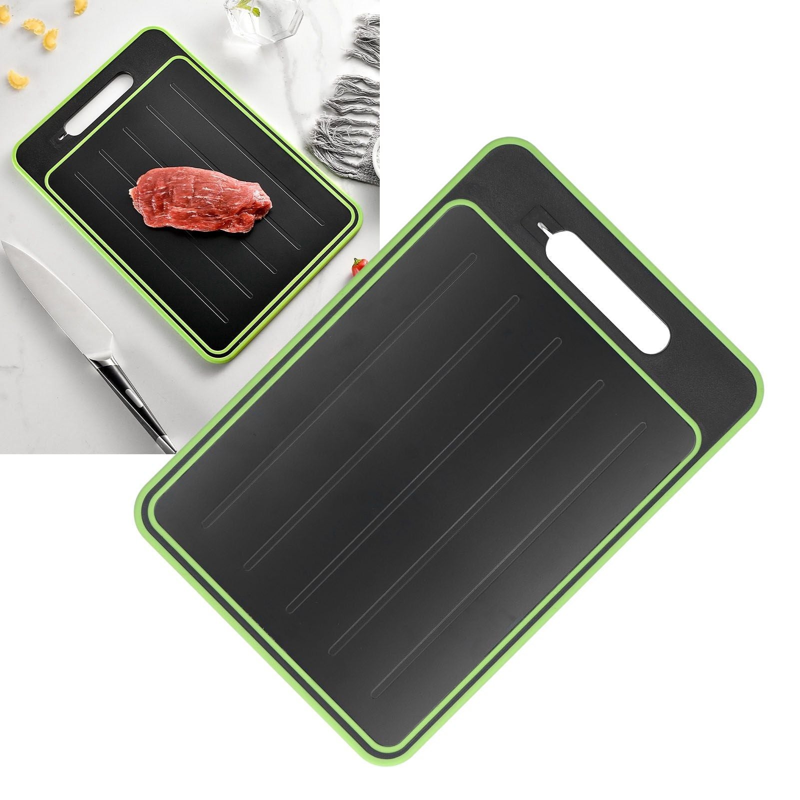 Multifunctional Cutting Board Rapid Thawing Aluminum Alloy Spray Paint Dual Sided Grinding Chopping Board V1294-YM0523-3118220075711