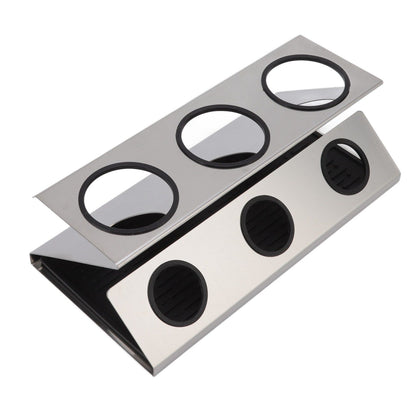 Bottle Drain Drying Rack 304 Stainless Steel Silicone Pad Silver 3 Holes Soda Bottle Drying Rack for Home V1294-YM0523-3118220075811