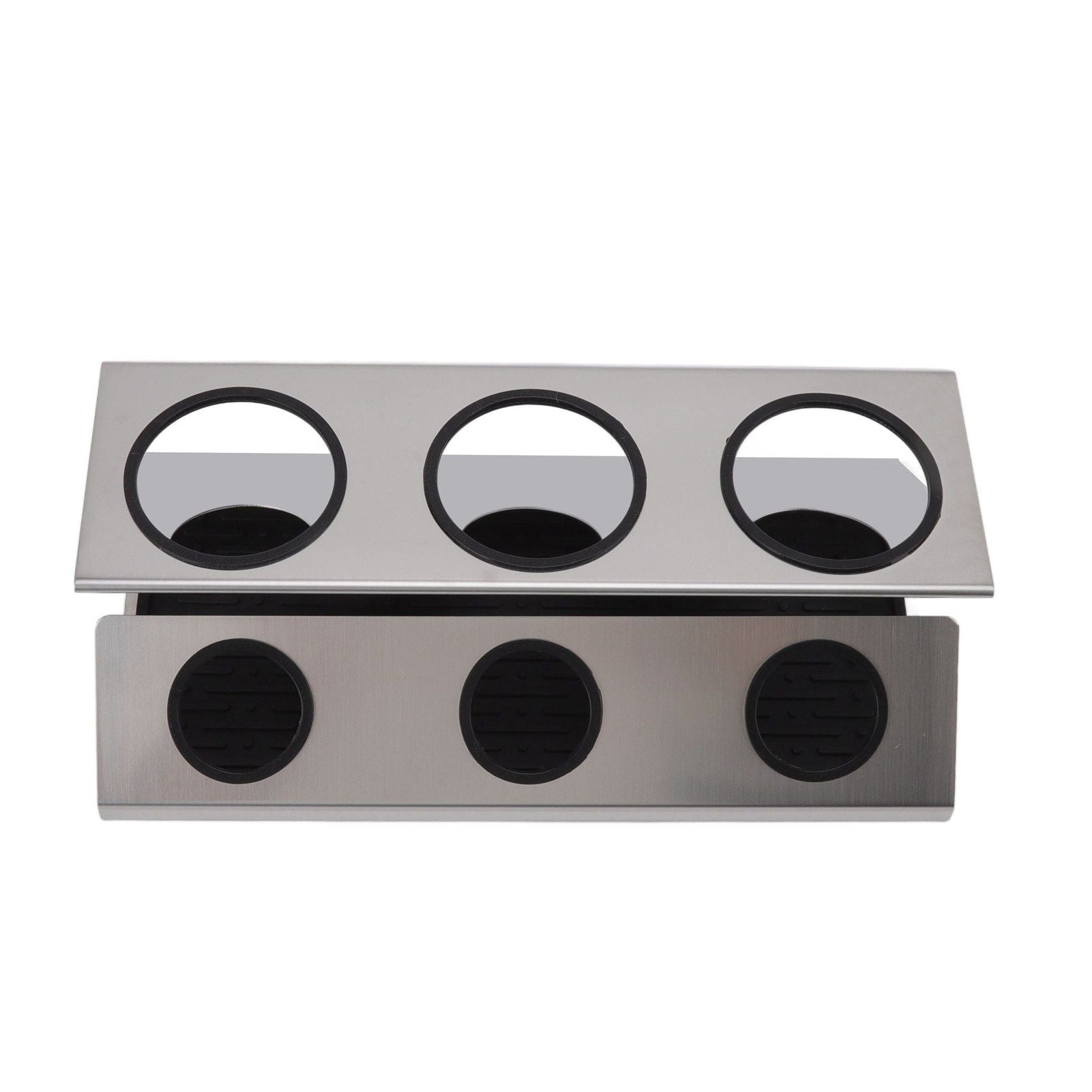 Bottle Drain Drying Rack 304 Stainless Steel Silicone Pad Silver 3 Holes Soda Bottle Drying Rack for Home V1294-YM0523-3118220075811