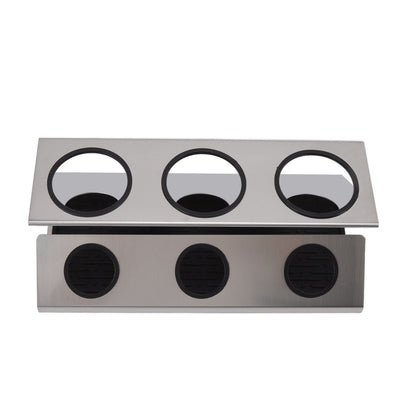 Bottle Drain Drying Rack 304 Stainless Steel Silicone Pad Silver 3 Holes Soda Bottle Drying Rack for Home V1294-YM0523-3118220075811