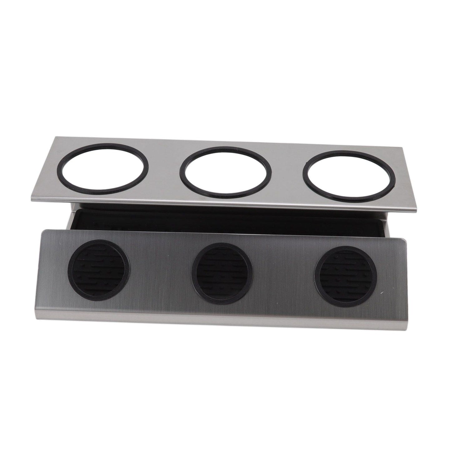 Bottle Drain Drying Rack 304 Stainless Steel Silicone Pad Silver 3 Holes Soda Bottle Drying Rack for Home V1294-YM0523-3118220075811