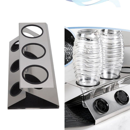 Bottle Drain Drying Rack 304 Stainless Steel Silicone Pad Silver 3 Holes Soda Bottle Drying Rack for Home V1294-YM0523-3118220075811