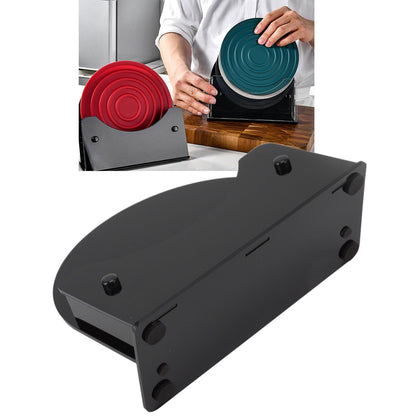 Round Placemat Holder Heat Resistant Easy Cleaning Durable Plastic Nonslip Mat Base for Table Kitchen Black V1294-YM0523-3118220075912