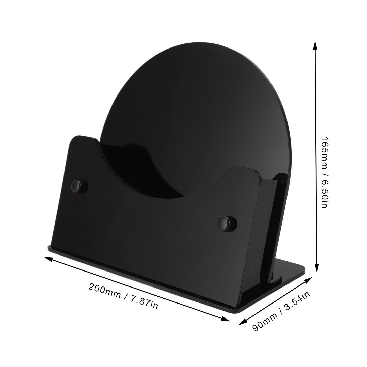 Round Placemat Holder Heat Resistant Easy Cleaning Durable Plastic Nonslip Mat Base for Table Kitchen Black V1294-YM0523-3118220075912