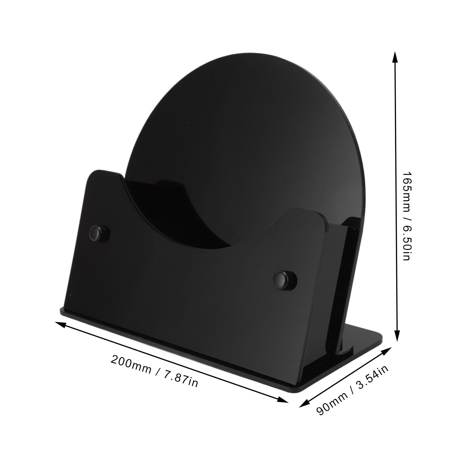 Round Placemat Holder Heat Resistant Easy Cleaning Durable Plastic Nonslip Mat Base for Table Kitchen Black V1294-YM0523-3118220075912