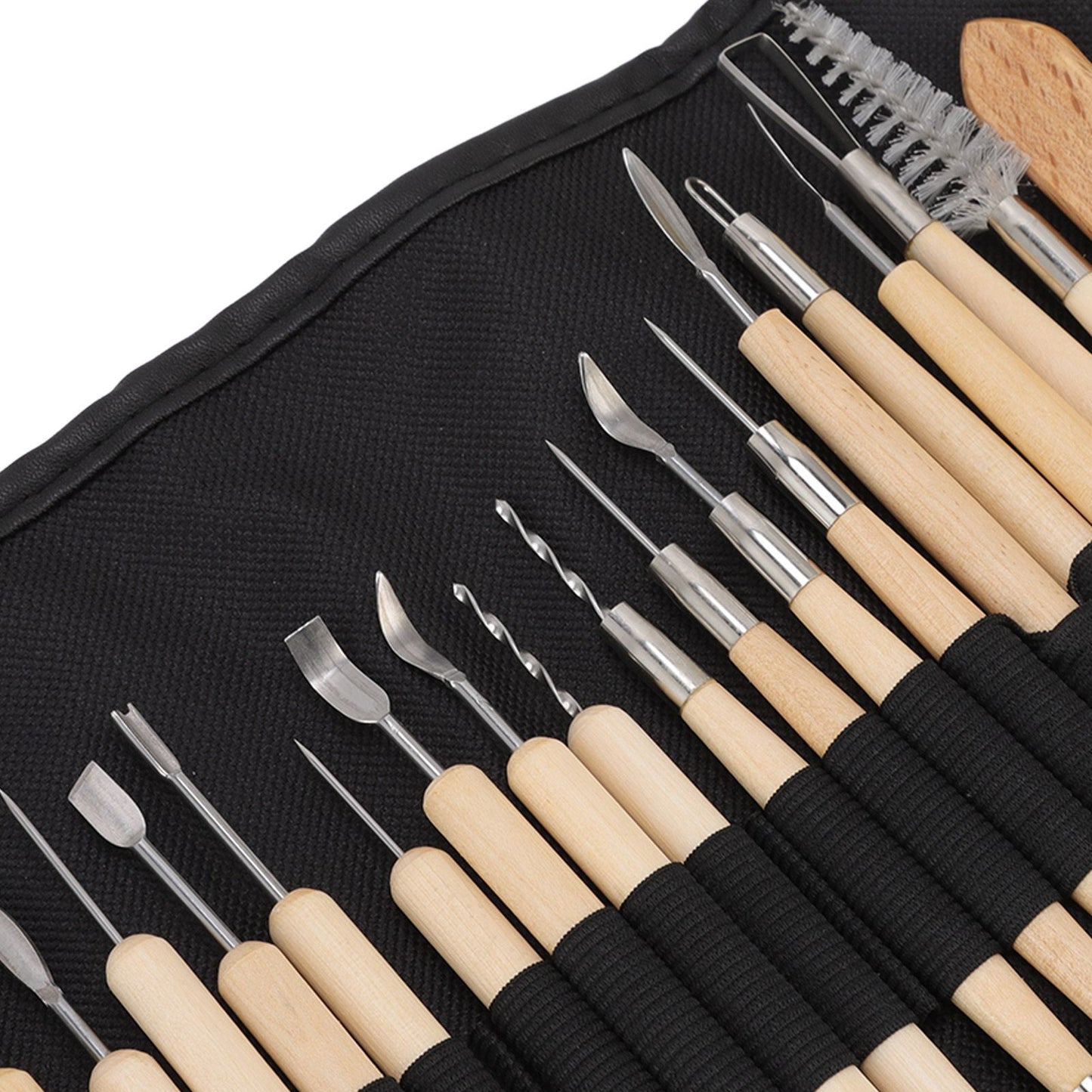 61Pcs Polymer Clay Sculpting Tools Exquisite Versatile Clay Carving Tools with Canvas Bag for Beginners Expert V1294-YM0523-3118220076211