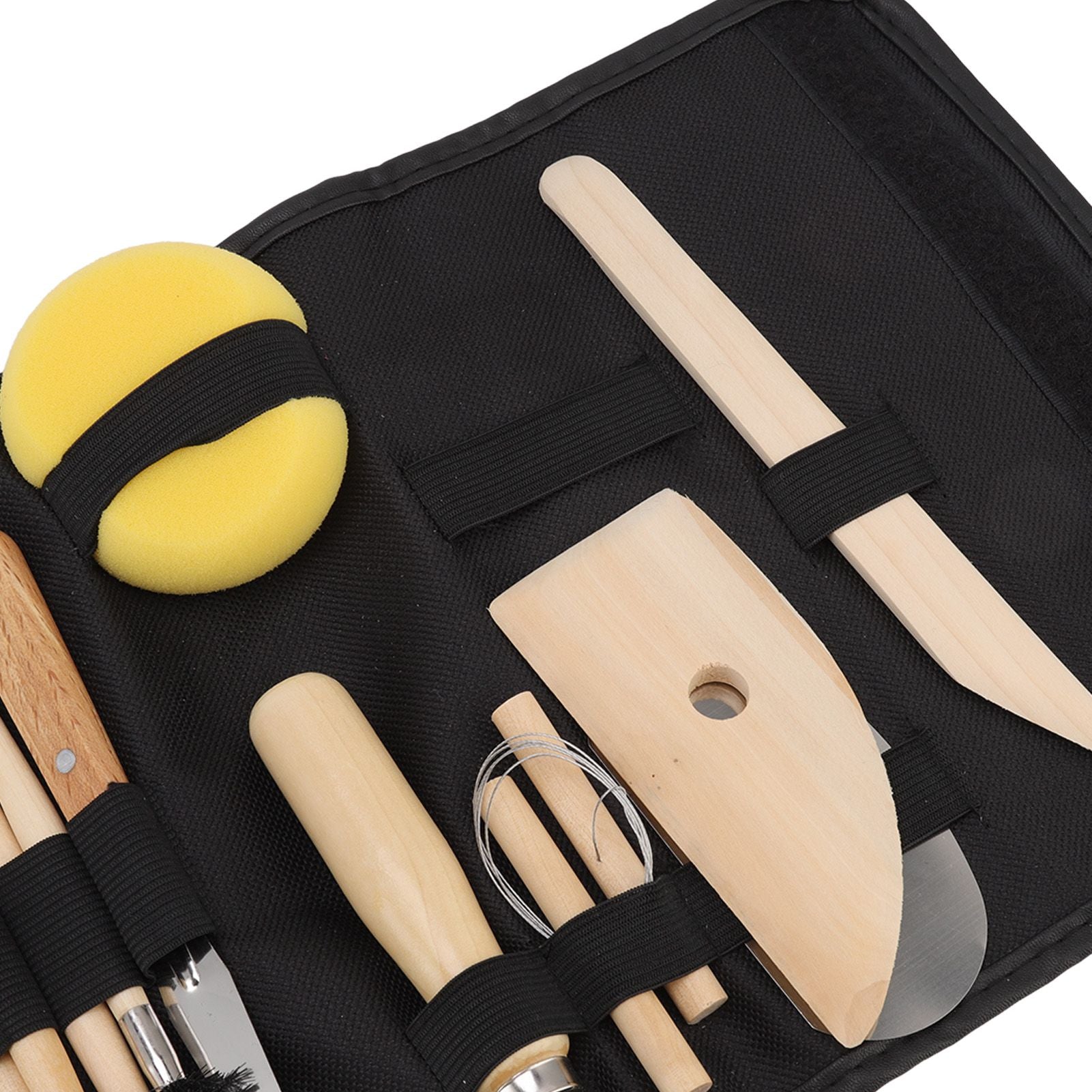 61Pcs Polymer Clay Sculpting Tools Exquisite Versatile Clay Carving Tools with Canvas Bag for Beginners Expert V1294-YM0523-3118220076211