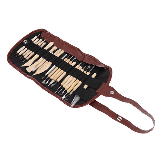 21pcs Polymer Clay Tools Polymer Clay Sculpting Tools with Storage Bag for Beginners Professionals V1294-YM0523-3118220076811