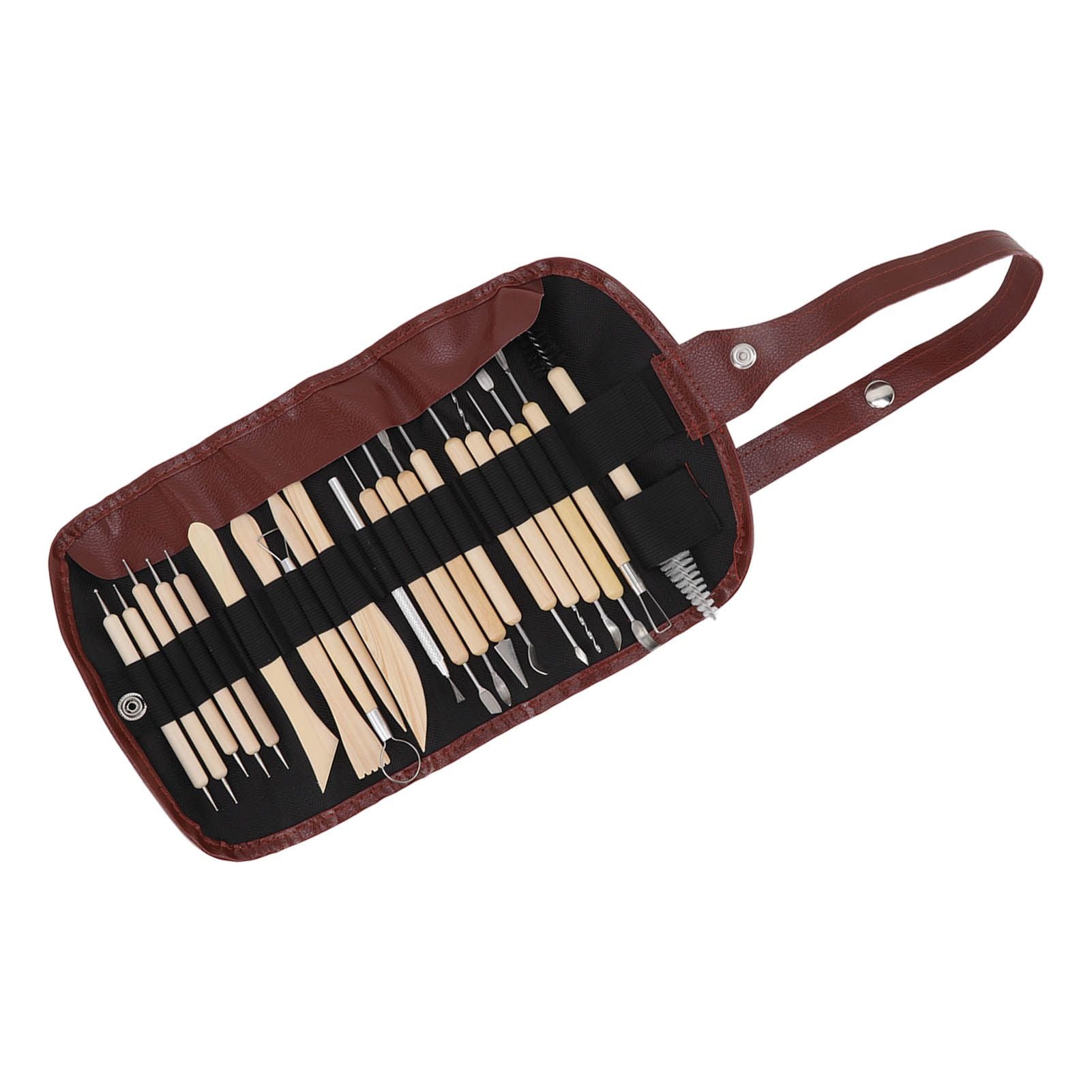 21pcs Polymer Clay Tools Polymer Clay Sculpting Tools with Storage Bag for Beginners Professionals V1294-YM0523-3118220076811