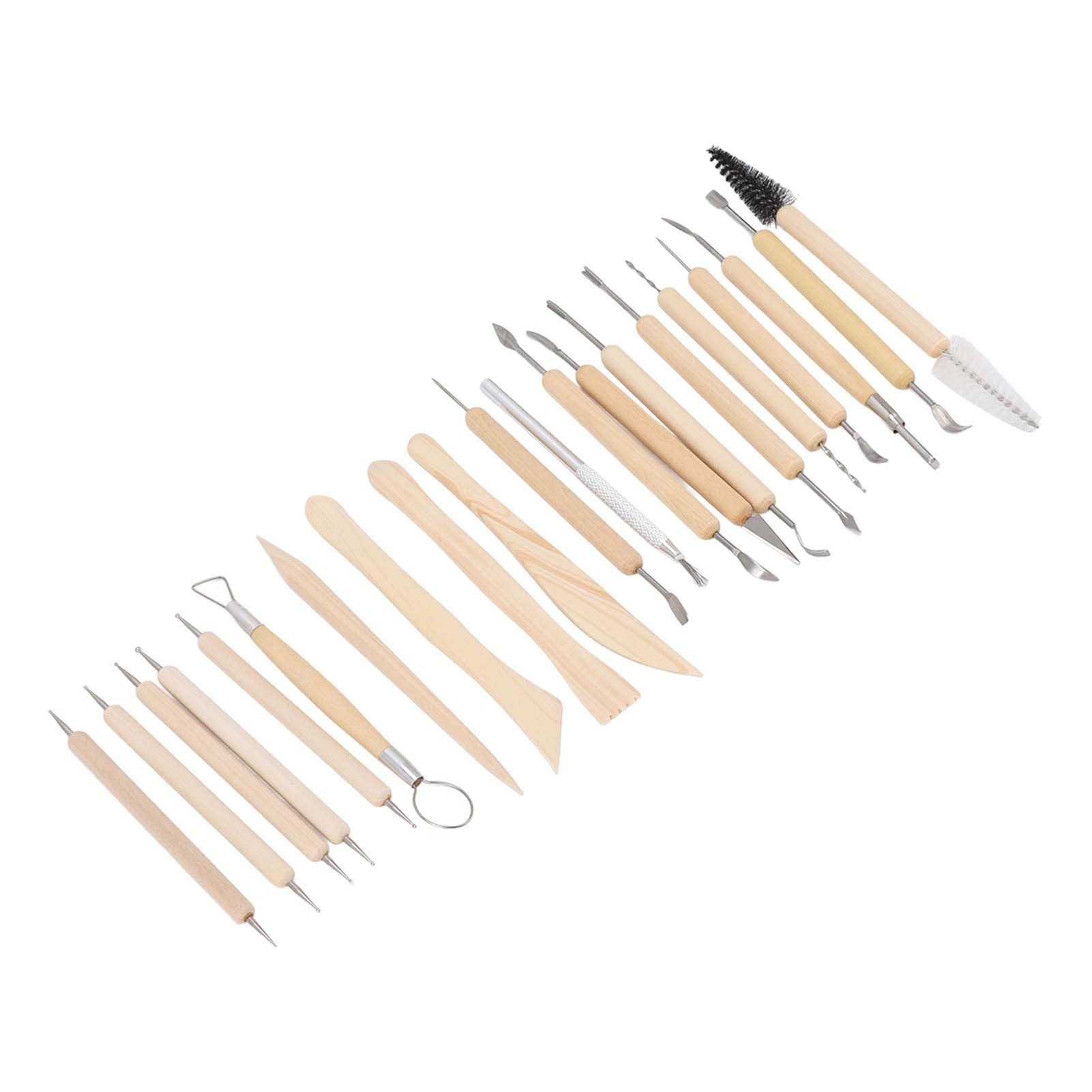 21pcs Polymer Clay Tools Polymer Clay Sculpting Tools with Storage Bag for Beginners Professionals V1294-YM0523-3118220076811
