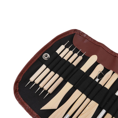 21pcs Polymer Clay Tools Polymer Clay Sculpting Tools with Storage Bag for Beginners Professionals V1294-YM0523-3118220076811