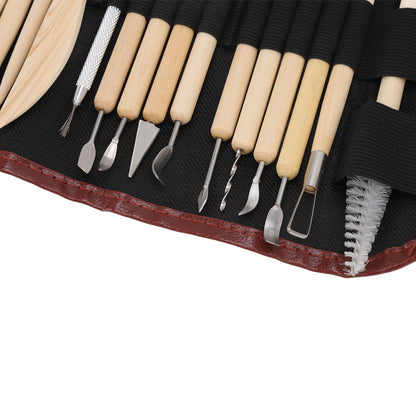 21pcs Polymer Clay Tools Polymer Clay Sculpting Tools with Storage Bag for Beginners Professionals V1294-YM0523-3118220076811
