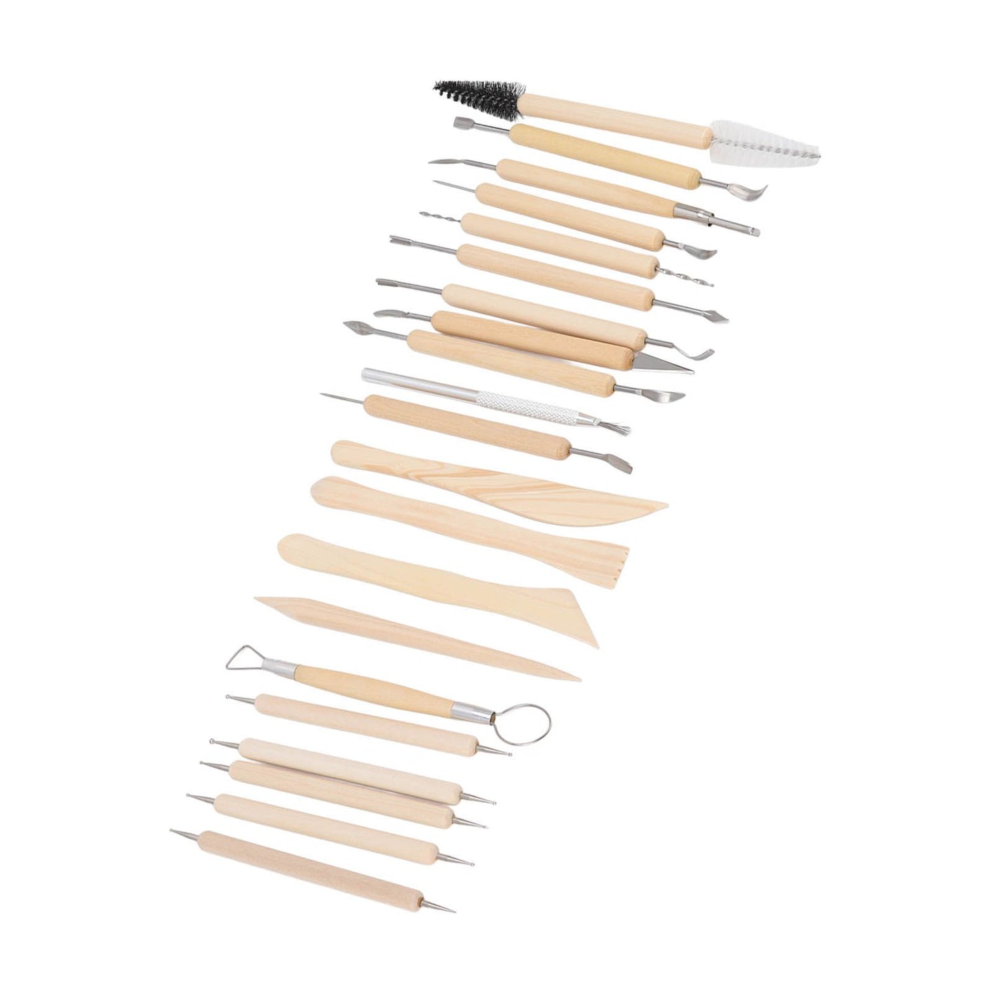 21pcs Polymer Clay Tools Polymer Clay Sculpting Tools with Storage Bag for Beginners Professionals V1294-YM0523-3118220076811