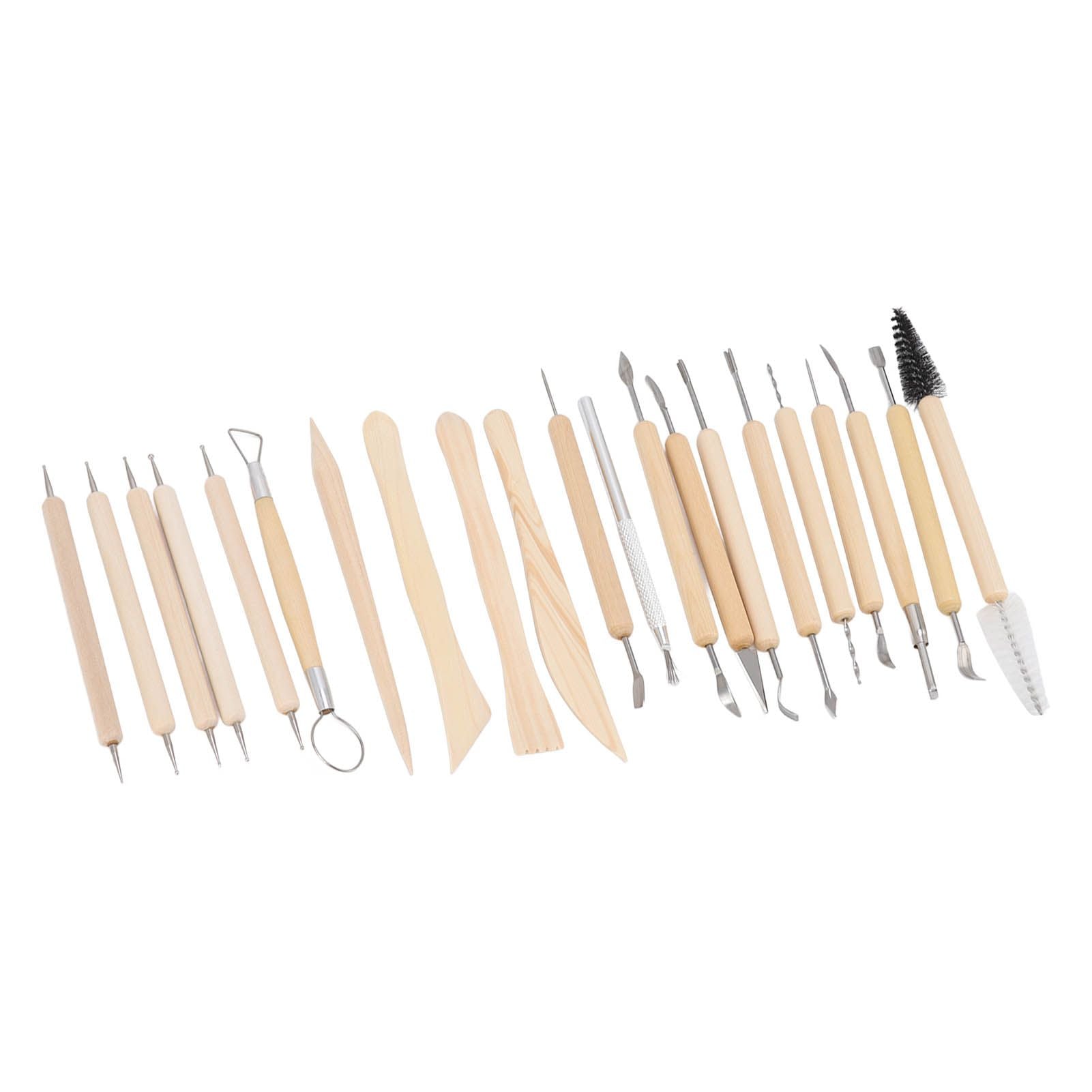 21pcs Polymer Clay Tools Polymer Clay Sculpting Tools with Storage Bag for Beginners Professionals V1294-YM0523-3118220076811