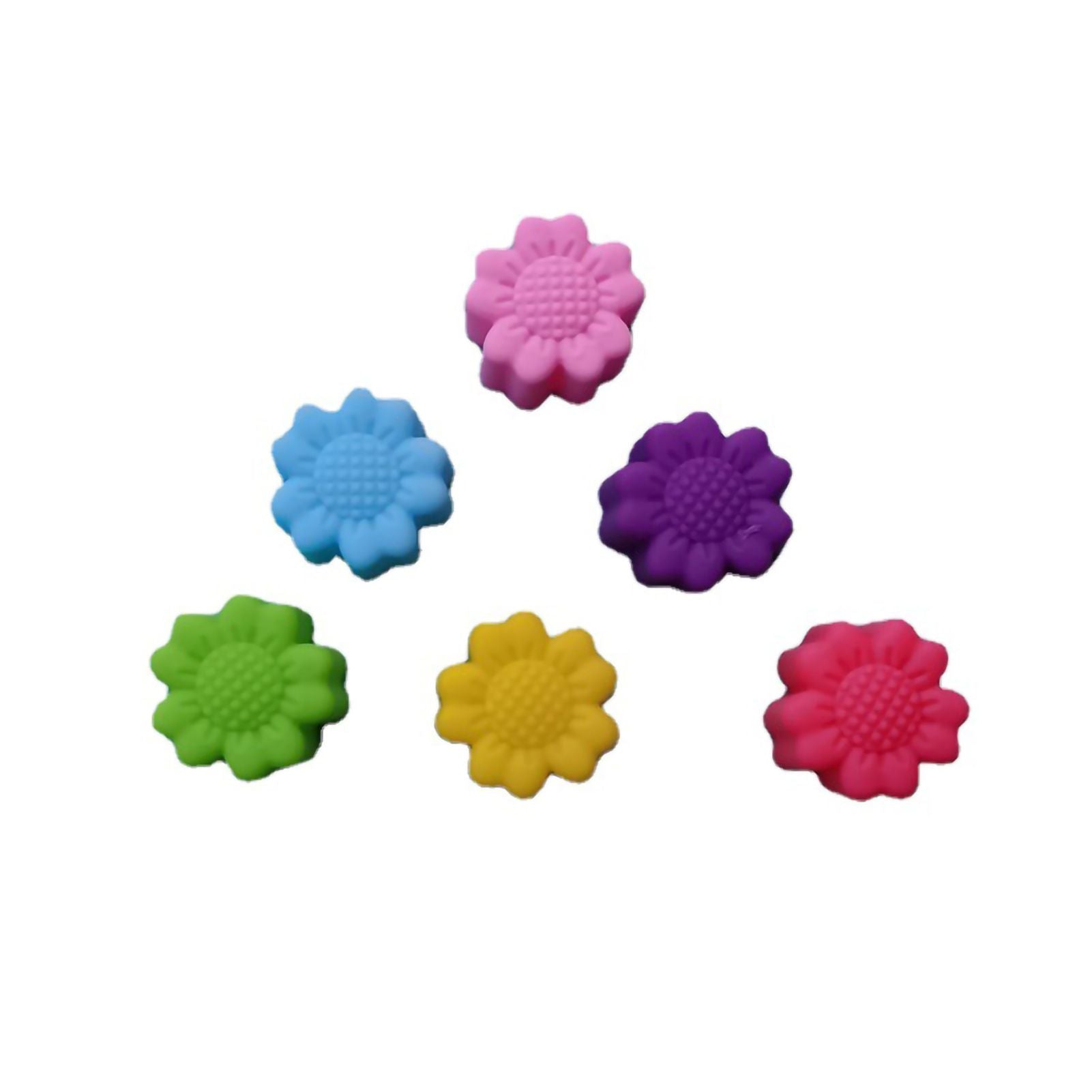 12Pcs Chocolate Molds Daisy Shaped Reusable Silicone Baking Molds for Home Kitchen Bakery V1294-YM0523-3118220078311