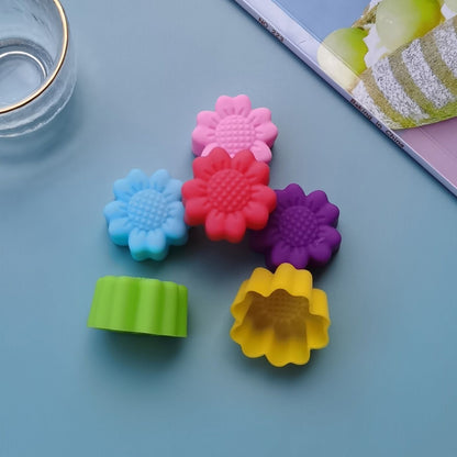 12Pcs Chocolate Molds Daisy Shaped Reusable Silicone Baking Molds for Home Kitchen Bakery V1294-YM0523-3118220078311