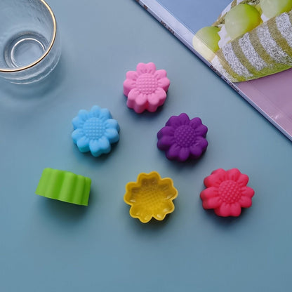 12Pcs Chocolate Molds Daisy Shaped Reusable Silicone Baking Molds for Home Kitchen Bakery V1294-YM0523-3118220078311
