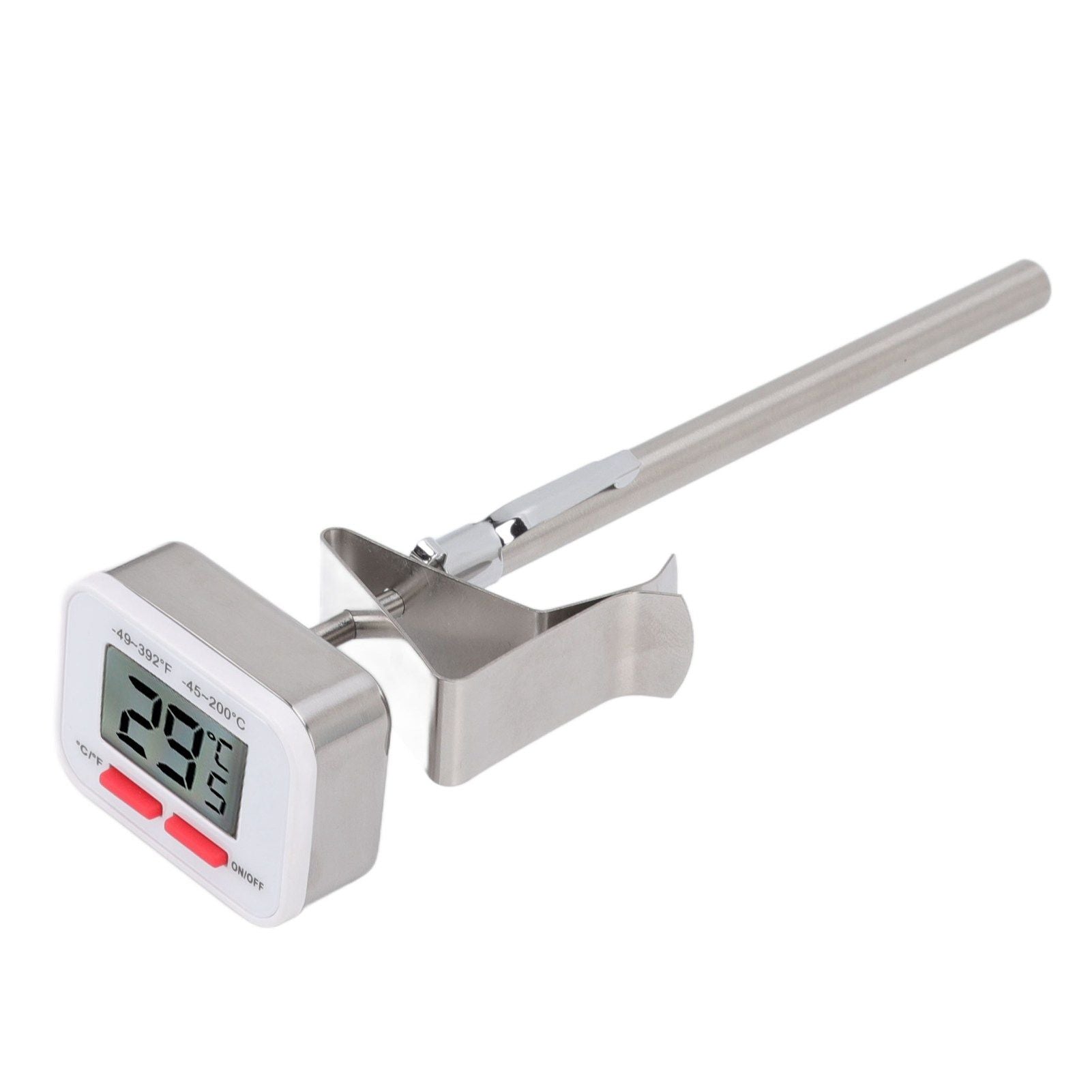Food Thermometer Regulable Clip Large Display Screen Detachable Stainless Steel White Kitchen Thermometer V1294-YM0523-3118220079611