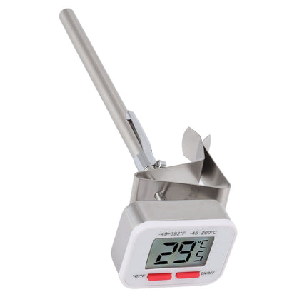 Food Thermometer Regulable Clip Large Display Screen Detachable Stainless Steel White Kitchen Thermometer V1294-YM0523-3118220079611