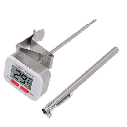 Food Thermometer Regulable Clip Large Display Screen Detachable Stainless Steel White Kitchen Thermometer V1294-YM0523-3118220079611