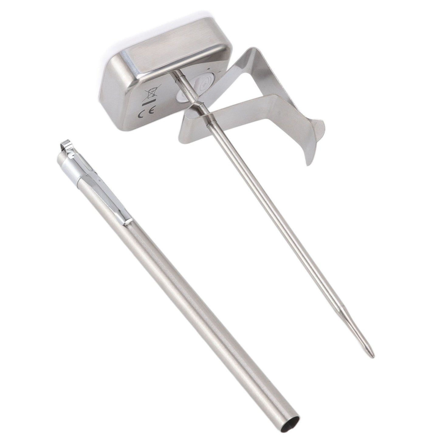 Food Thermometer Regulable Clip Large Display Screen Detachable Stainless Steel White Kitchen Thermometer V1294-YM0523-3118220079611