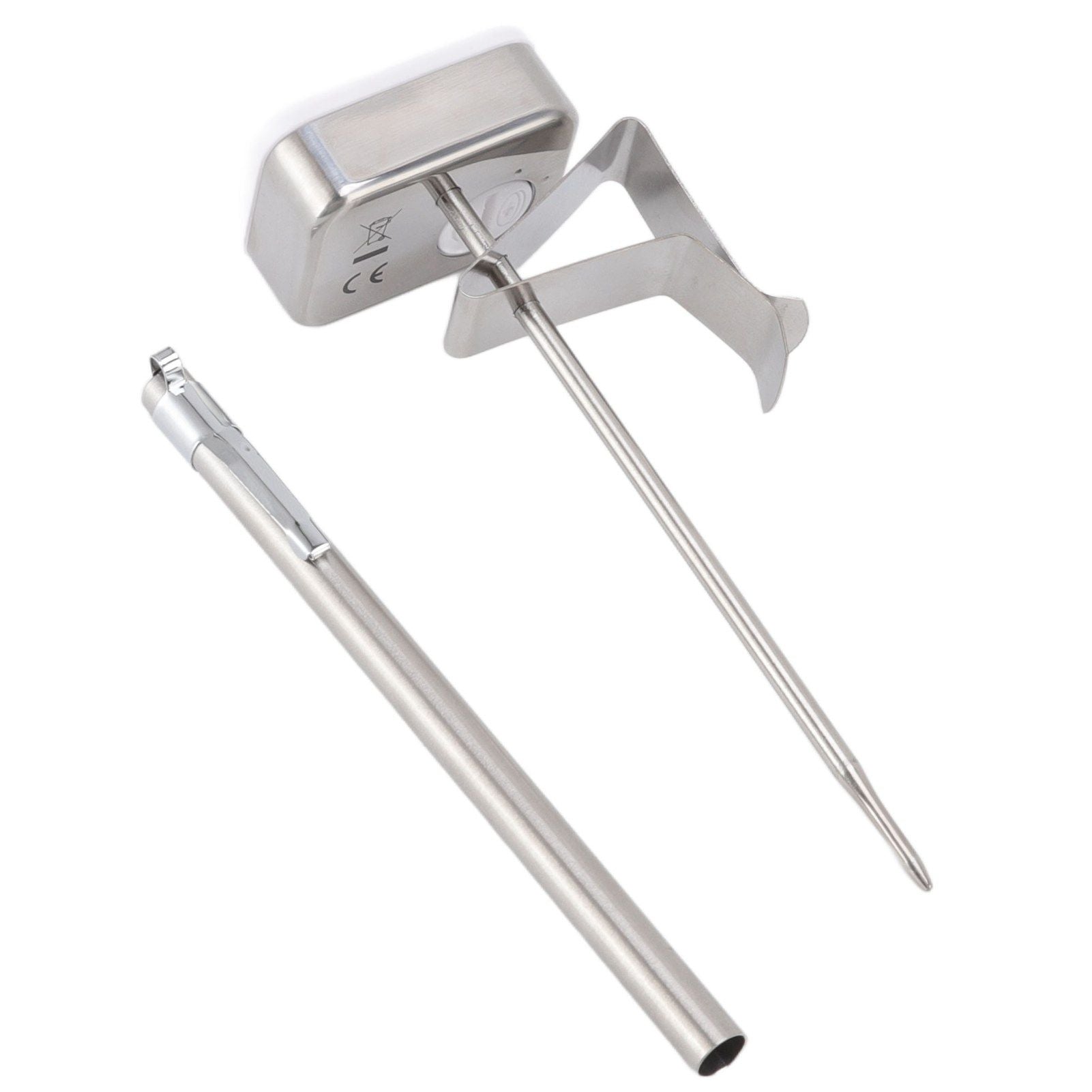 Food Thermometer Regulable Clip Large Display Screen Detachable Stainless Steel White Kitchen Thermometer V1294-YM0523-3118220079611
