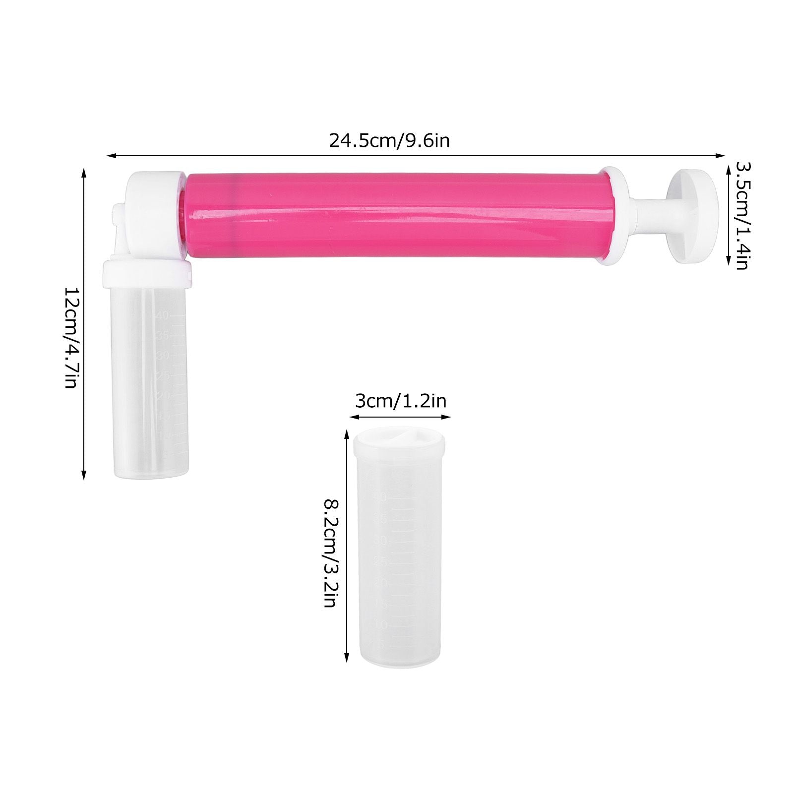 Manual Cake Airbrush DIY Multiple Colors Leakage Proof Plastic Cake Airbrush Pump with Transparent Tank for V1294-YM0523-3118220081911