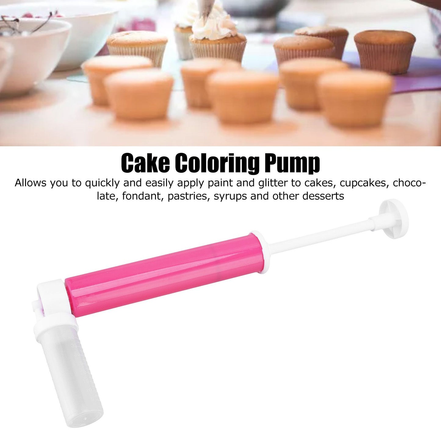 Manual Cake Airbrush DIY Multiple Colors Leakage Proof Plastic Cake Airbrush Pump with Transparent Tank for V1294-YM0523-3118220081911