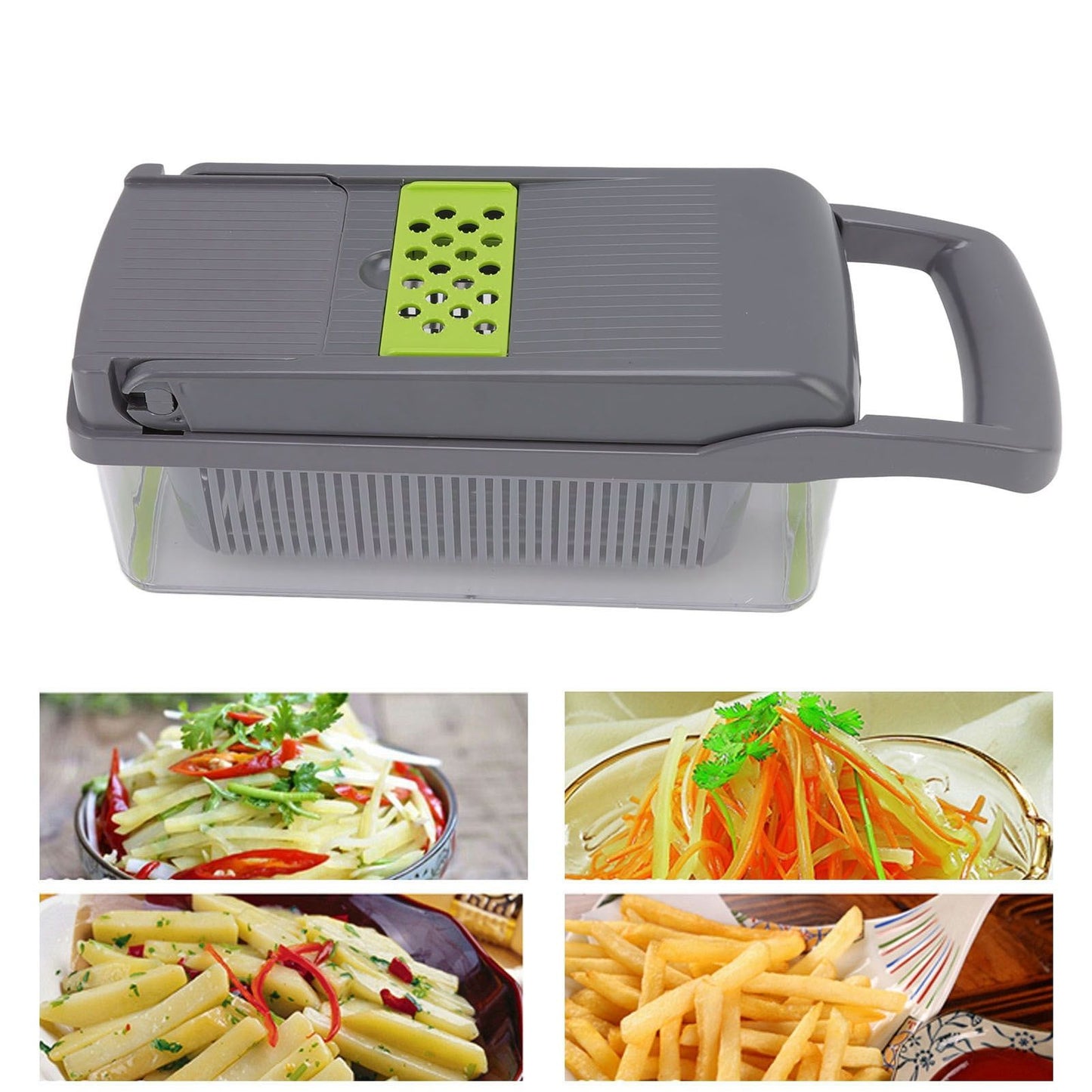 Multifunctional Vegetable Cutter with Egg White Separator 6 Blades Garlic Grinder Tabletting Large Capacity V1294-YM0523-3118220082311