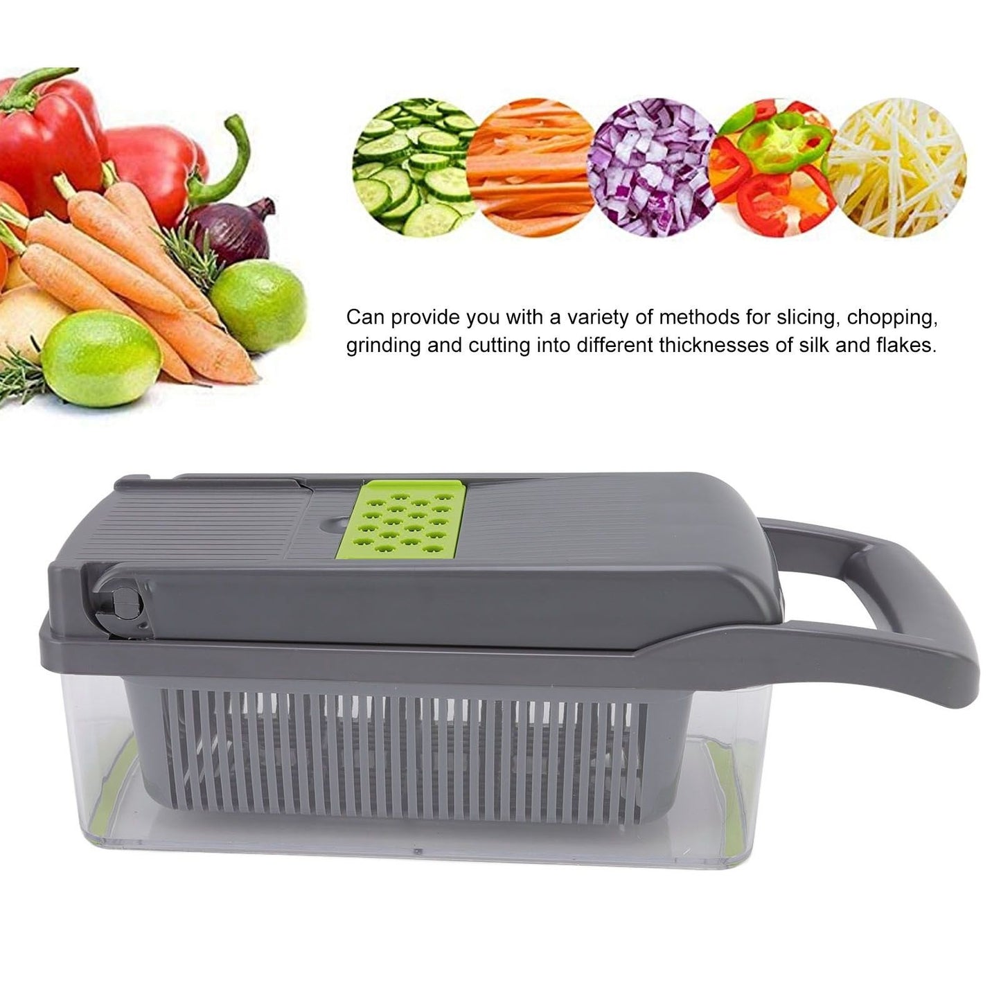 Multifunctional Vegetable Cutter with Egg White Separator 6 Blades Garlic Grinder Tabletting Large Capacity V1294-YM0523-3118220082311