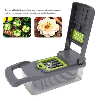 Multifunctional Vegetable Cutter with Egg White Separator 6 Blades Garlic Grinder Tabletting Large Capacity V1294-YM0523-3118220082311