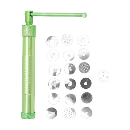 Sugar Paste Extruder Pottery Clay Extruders Cake Fondant Decorating Tool Set with Interchangeable Discs for V1294-YM0523-3118220083011