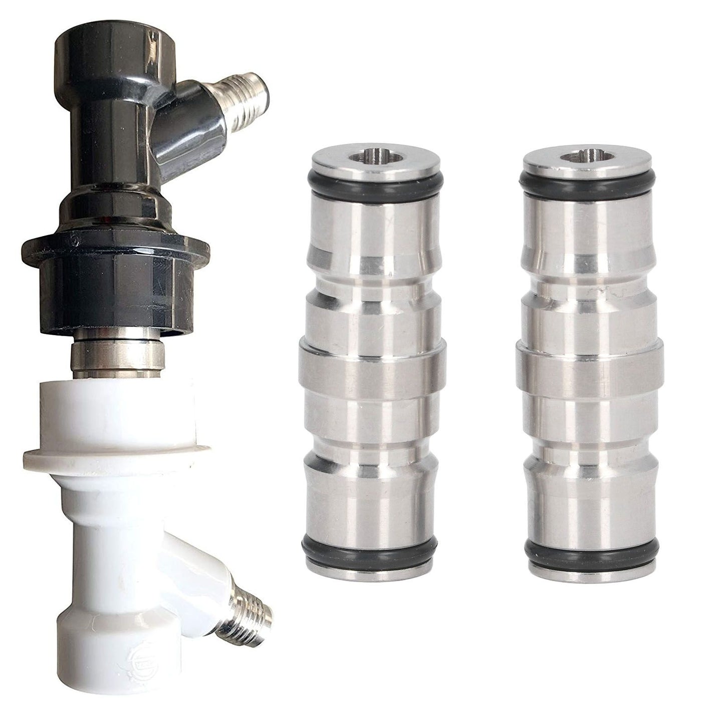 2 Pcs Homebrew Beer Keg Ball Lock Post Connector Stainless Steel Durable Quick Ball Lock Connector V1294-YM0523-3118220084011