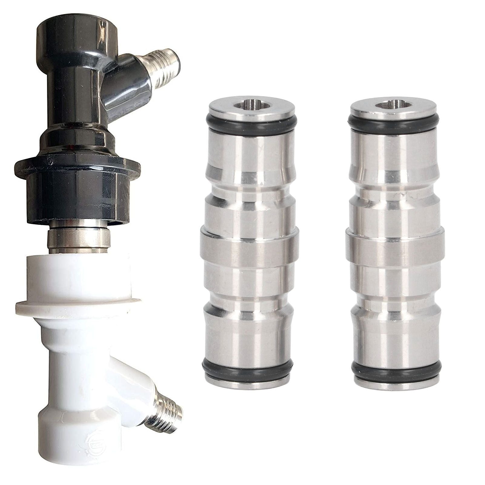 2 Pcs Homebrew Beer Keg Ball Lock Post Connector Stainless Steel Durable Quick Ball Lock Connector V1294-YM0523-3118220084011